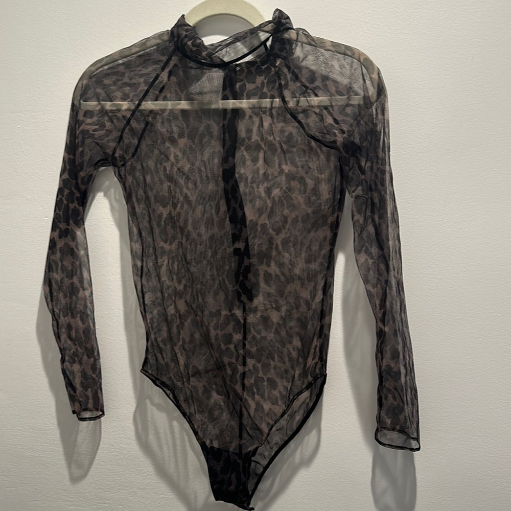Cheetah see through bodysuit